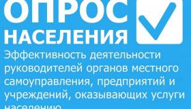 Опрос населения об эффективности деятельности руководителей органов местного самоуправления